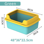 Large Capacity Cat Litter Box Semi-closed Plastic