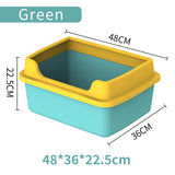 Large Capacity Cat Litter Box Semi-closed Plastic