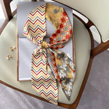 Long Silk Scarf Bag Tie Lady Neck Scarves