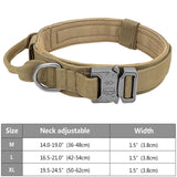 Tactical Dog Collar Military Adjustable Nylon