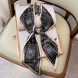 Long Silk Scarf Bag Tie Lady Neck Scarves