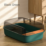 Large Capacity Cat Litter Box Semi-closed Plastic