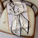 Long Silk Scarf Bag Tie Lady Neck Scarves