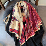 Luxury Winter Cashmere Scarf Women Warm