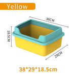 Large Capacity Cat Litter Box Semi-closed Plastic