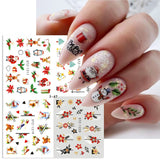 4 In 1 Xmas Flower Nail Stickers