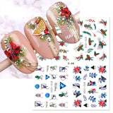 4 In 1 Xmas Flower Nail Stickers