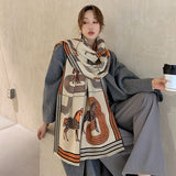 Luxury Winter Cashmere Scarf Women Warm